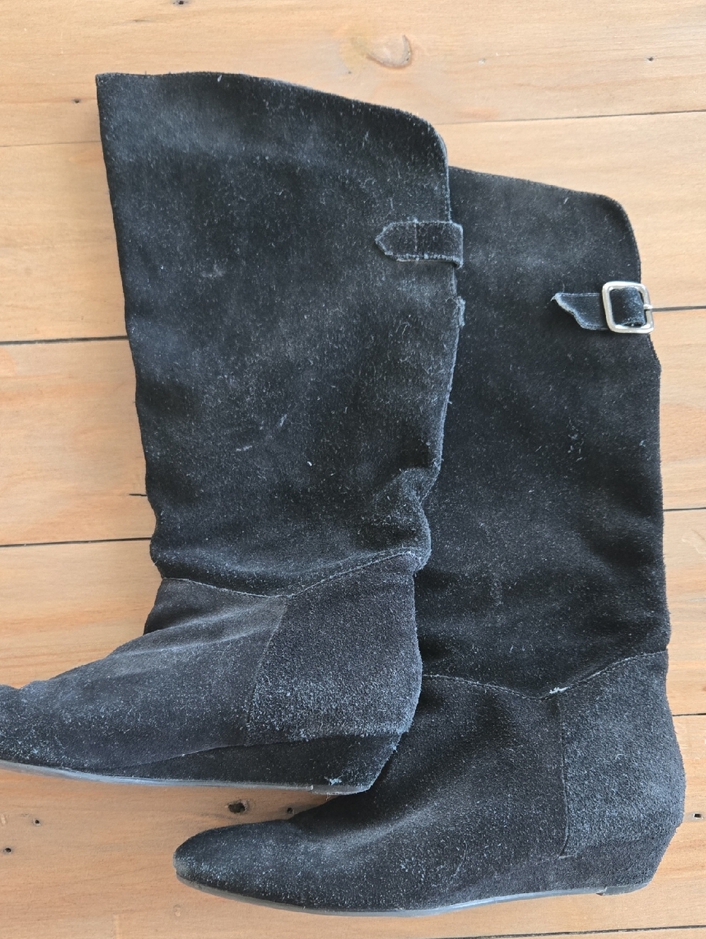 Steve Madden Black Suede Boots